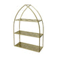 Glam Gold Bookshelf Standard Metal Bookcase with Shelves for Home Office
