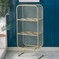 Glam Gold Bookshelf Standard Metal Bookcase with Shelves for Home Office