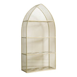 Glam Gold Bookshelf Standard Metal Bookcase with Shelves for Home Office