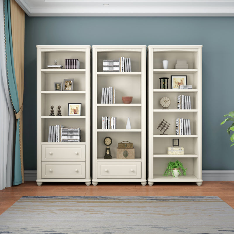 Wood Standard Bookshelf White Contemporary Bookcase with Shelves Clearhalo 'Bookcases' 'furn' 'furn_bookcases' 'Furniture' 'Office Furniture' 6524524