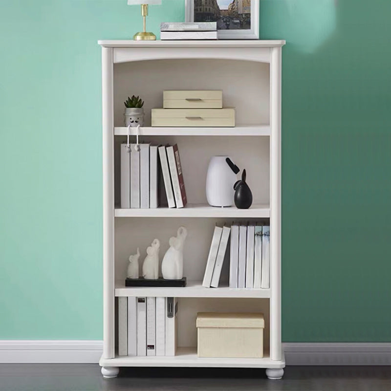 Wood Standard Bookshelf White Contemporary Bookcase with Shelves 23.6"L x 11.8"W x 51.2"H Drawer Not Included Clearhalo 'Bookcases' 'furn' 'furn_bookcases' 'Furniture' 'Office Furniture' 6524525