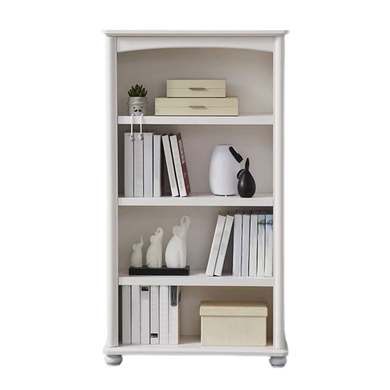 Wood Standard Bookshelf White Contemporary Bookcase with Shelves 31.5"L x 11.8"W x 51.2"H Drawer Not Included Clearhalo 'Bookcases' 'furn' 'furn_bookcases' 'Furniture' 'Office Furniture' 6524526