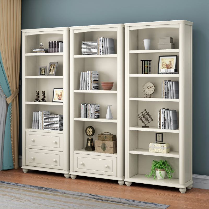 Wood Standard Bookshelf White Contemporary Bookcase with Shelves Clearhalo 'Bookcases' 'furn' 'furn_bookcases' 'Furniture' 'Office Furniture' 6524527