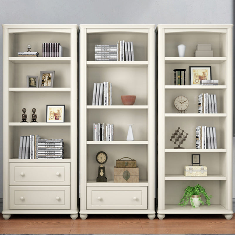 Wood Standard Bookshelf White Contemporary Bookcase with Shelves Clearhalo 'Bookcases' 'furn' 'furn_bookcases' 'Furniture' 'Office Furniture' 6524530