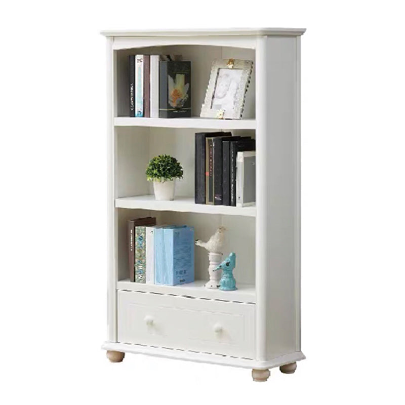Wood Standard Bookshelf White Contemporary Bookcase with Shelves 31.5"L x 11.8"W x 51.2"H 1 Clearhalo 'Bookcases' 'furn' 'furn_bookcases' 'Furniture' 'Office Furniture' 6524535