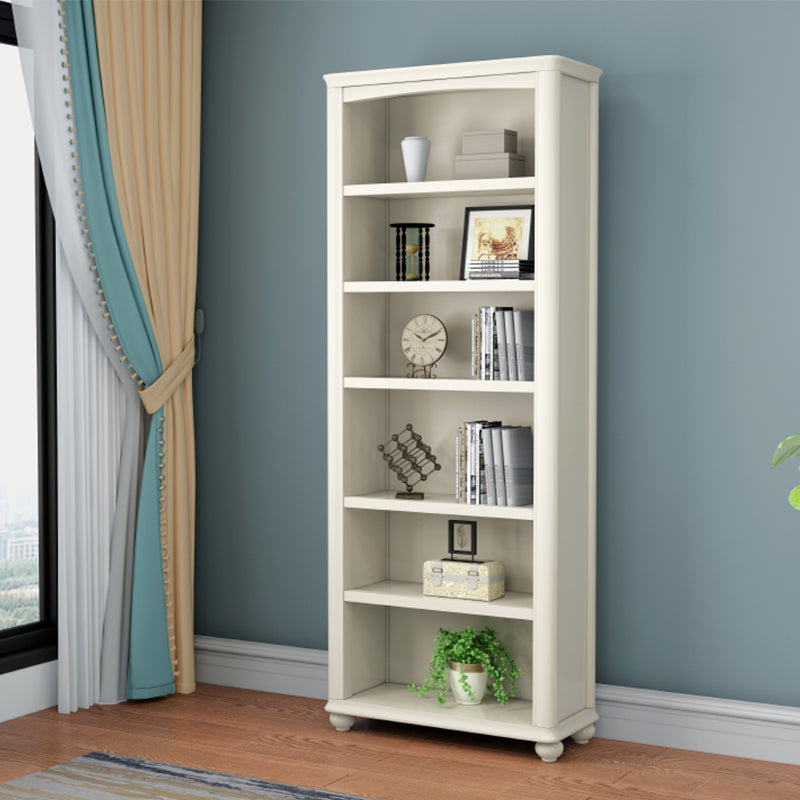 Wood Standard Bookshelf White Contemporary Bookcase with Shelves Clearhalo 'Bookcases' 'furn' 'furn_bookcases' 'Furniture' 'Office Furniture' 6524543