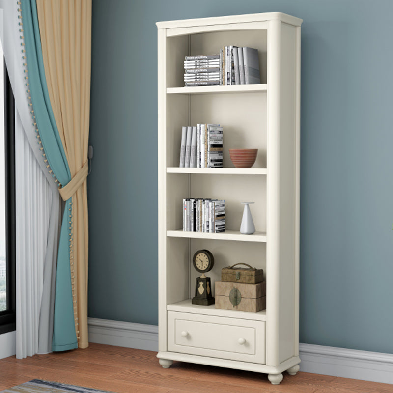 Wood Standard Bookshelf White Contemporary Bookcase with Shelves Clearhalo 'Bookcases' 'furn' 'furn_bookcases' 'Furniture' 'Office Furniture' 6524544