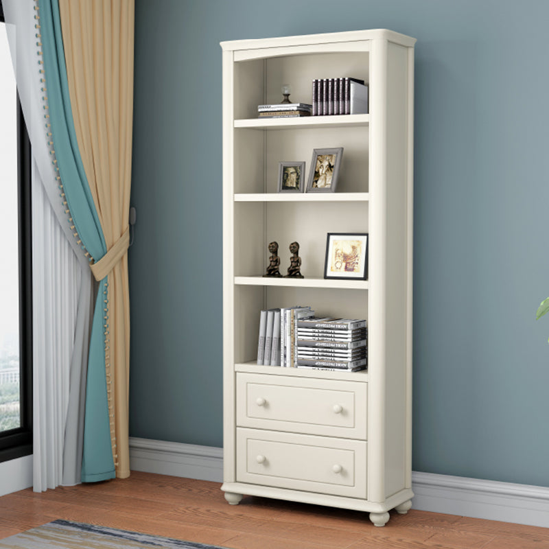 Wood Standard Bookshelf White Contemporary Bookcase with Shelves Clearhalo 'Bookcases' 'furn' 'furn_bookcases' 'Furniture' 'Office Furniture' 6524545
