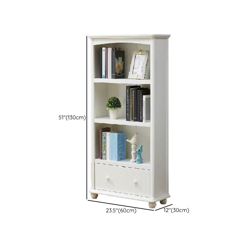 Wood Standard Bookshelf White Contemporary Bookcase with Shelves Clearhalo 'Bookcases' 'furn' 'furn_bookcases' 'Furniture' 'Office Furniture' 6524547