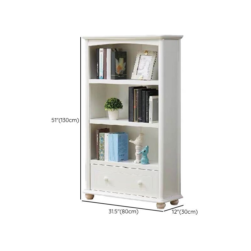 Wood Standard Bookshelf White Contemporary Bookcase with Shelves Clearhalo 'Bookcases' 'furn' 'furn_bookcases' 'Furniture' 'Office Furniture' 6524549