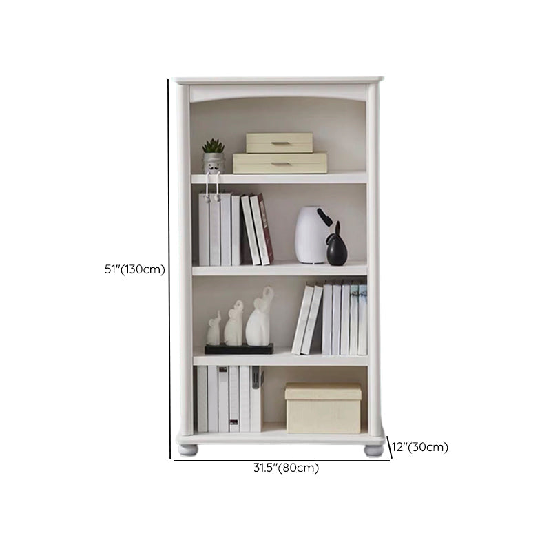 Wood Standard Bookshelf White Contemporary Bookcase with Shelves Clearhalo 'Bookcases' 'furn' 'furn_bookcases' 'Furniture' 'Office Furniture' 6524550