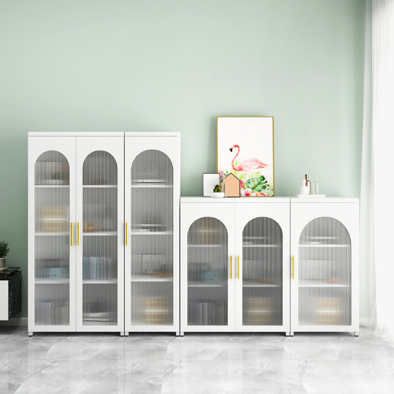 Scandinavian Metal Bookshelf Standard Closed Back Bookcase with Cabinets Clearhalo 'Bookcases' 'furn' 'furn_bookcases' 'Furniture' 'Office Furniture' 6524599