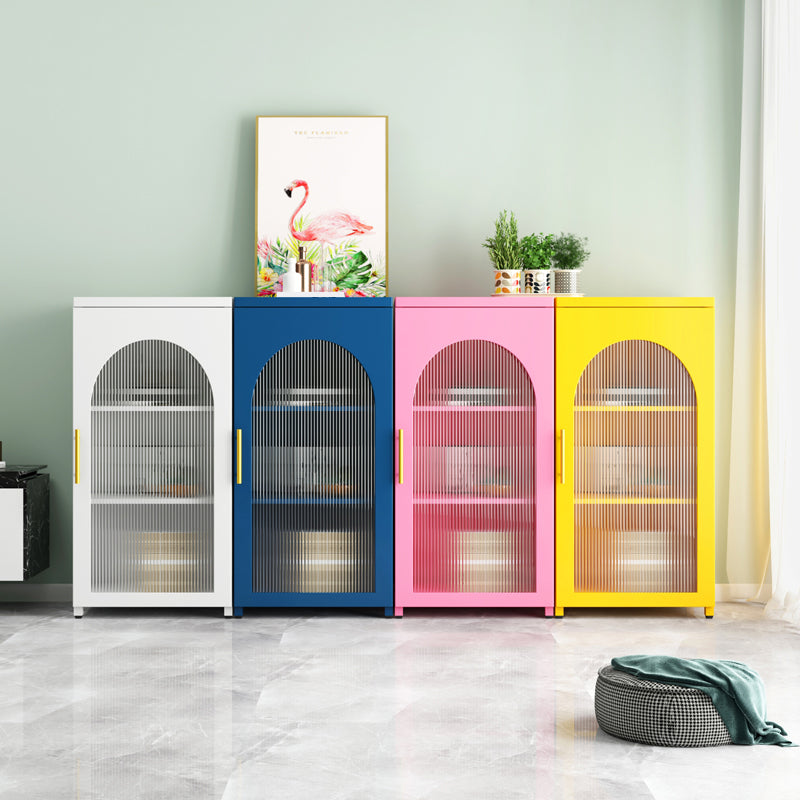 Scandinavian Metal Bookshelf Standard Closed Back Bookcase with Cabinets Clearhalo 'Bookcases' 'furn' 'furn_bookcases' 'Furniture' 'Office Furniture' 6524606