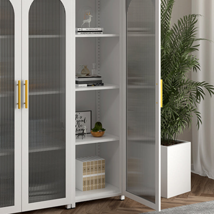 Scandinavian Metal Bookshelf Standard Closed Back Bookcase with Cabinets Clearhalo 'Bookcases' 'furn' 'furn_bookcases' 'Furniture' 'Office Furniture' 6524610