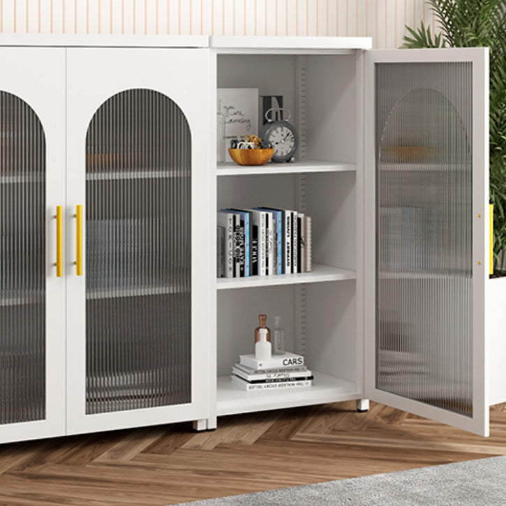 Scandinavian Metal Bookshelf Standard Closed Back Bookcase with Cabinets Clearhalo 'Bookcases' 'furn' 'furn_bookcases' 'Furniture' 'Office Furniture' 6524614