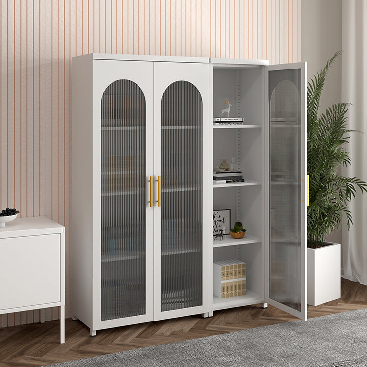 Scandinavian Metal Bookshelf Standard Closed Back Bookcase with Cabinets Clearhalo 'Bookcases' 'furn' 'furn_bookcases' 'Furniture' 'Office Furniture' 6524623