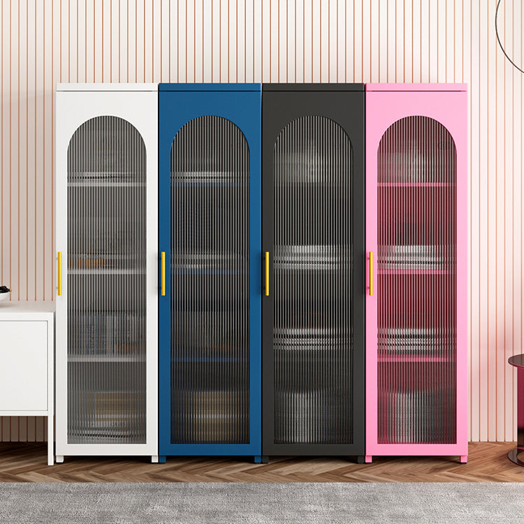 Scandinavian Metal Bookshelf Standard Closed Back Bookcase with Cabinets Clearhalo 'Bookcases' 'furn' 'furn_bookcases' 'Furniture' 'Office Furniture' 6524625