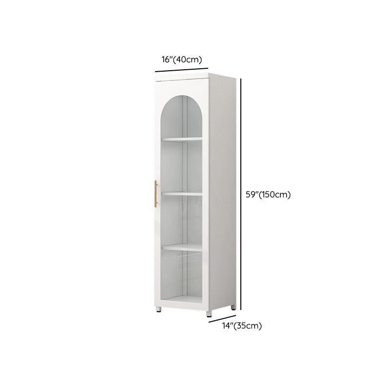 Scandinavian Metal Bookshelf Standard Closed Back Bookcase with Cabinets Clearhalo 'Bookcases' 'furn' 'furn_bookcases' 'Furniture' 'Office Furniture' 6524632