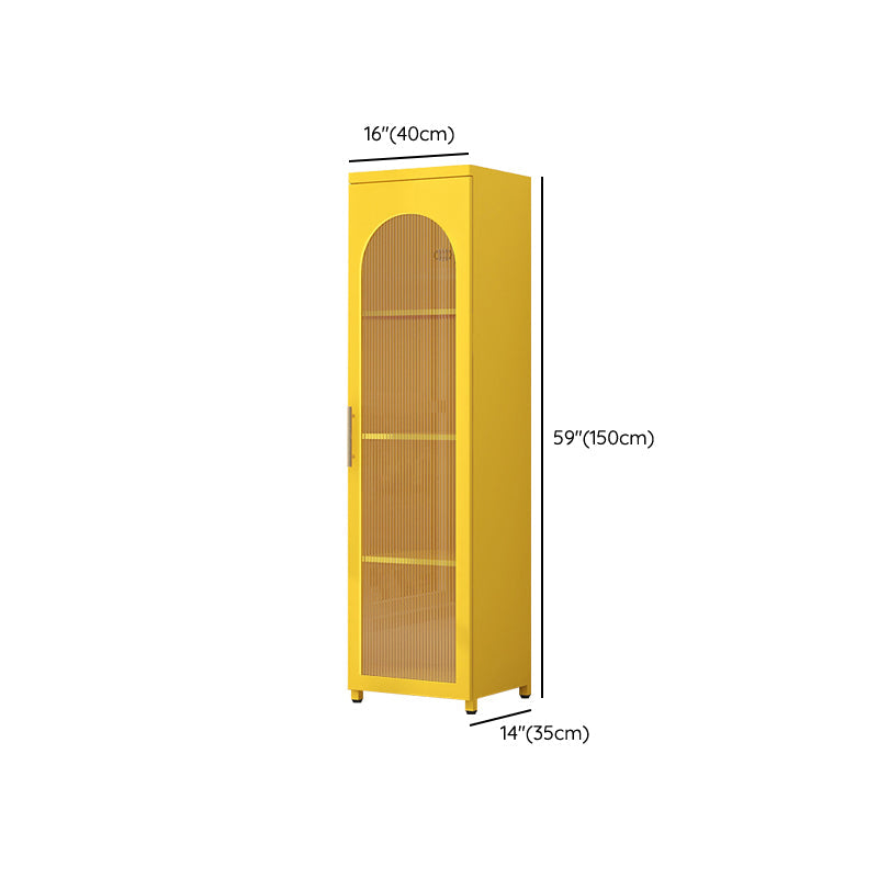 Scandinavian Metal Bookshelf Standard Closed Back Bookcase with Cabinets Clearhalo 'Bookcases' 'furn' 'furn_bookcases' 'Furniture' 'Office Furniture' 6524633