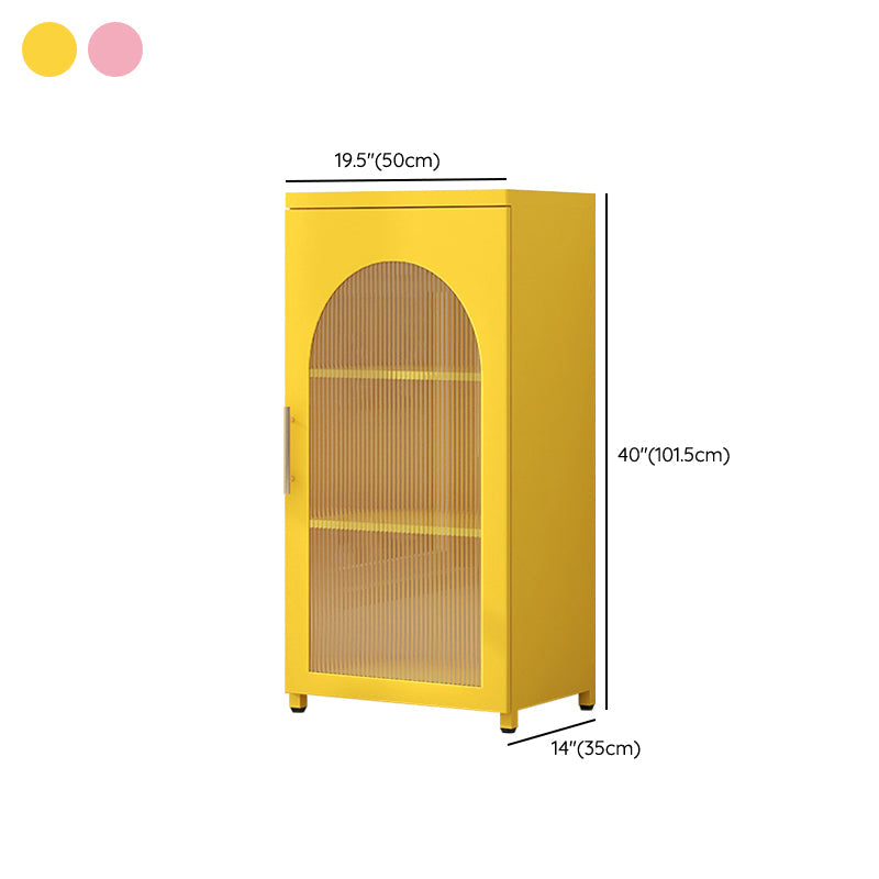 Scandinavian Metal Bookshelf Standard Closed Back Bookcase with Cabinets Clearhalo 'Bookcases' 'furn' 'furn_bookcases' 'Furniture' 'Office Furniture' 6524639