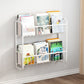 Metal Floating Scandinavian Bookcase Closed Back Bookshelf with Shelves 20"L x 5"W x 20"H White Clearhalo 'Bookcases' 'furn' 'furn_bookcases' 'Furniture' 'Office Furniture' 6524643