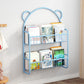 Metal Floating Scandinavian Bookcase Closed Back Bookshelf with Shelves 20.5"L x 4.5"W x 30.5"H Blue Clearhalo 'Bookcases' 'furn' 'furn_bookcases' 'Furniture' 'Office Furniture' 6524654