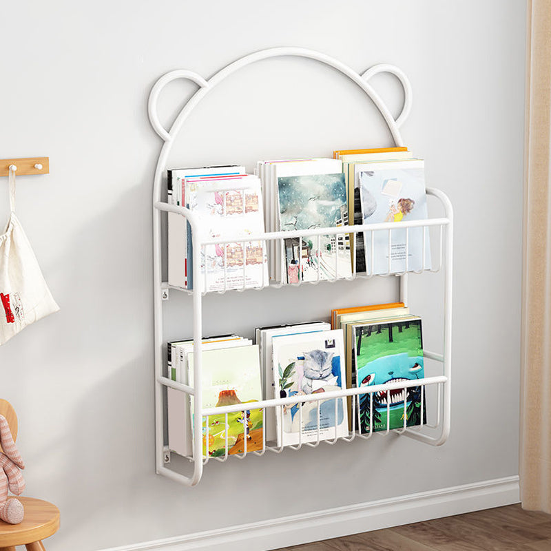 Metal Floating Scandinavian Bookcase Closed Back Bookshelf with Shelves 20.5"L x 4.5"W x 30.5"H White Clearhalo 'Bookcases' 'furn' 'furn_bookcases' 'Furniture' 'Office Furniture' 6524656