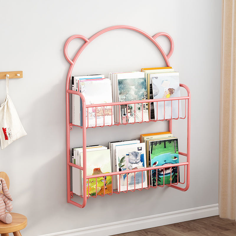 Metal Floating Scandinavian Bookcase Closed Back Bookshelf with Shelves Clearhalo 'Bookcases' 'furn' 'furn_bookcases' 'Furniture' 'Office Furniture' 6524661
