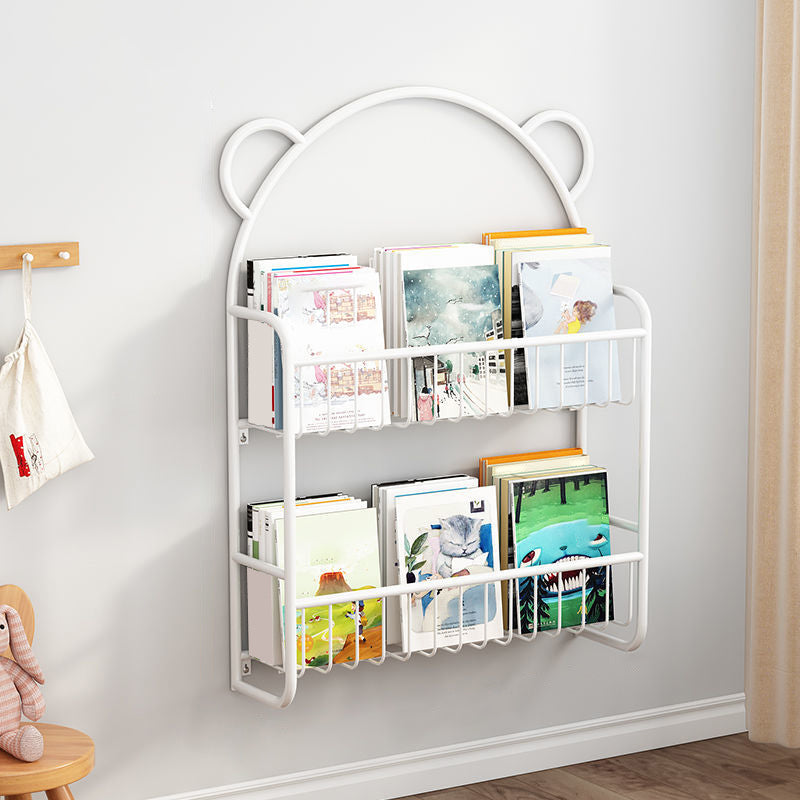 Metal Floating Scandinavian Bookcase Closed Back Bookshelf with Shelves Clearhalo 'Bookcases' 'furn' 'furn_bookcases' 'Furniture' 'Office Furniture' 6524664