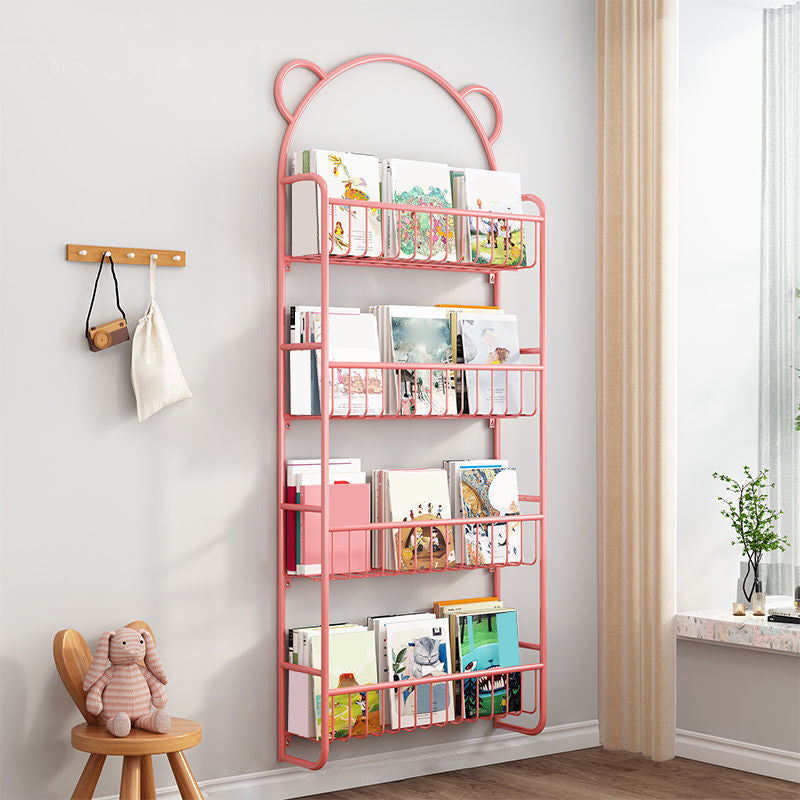 Metal Floating Scandinavian Bookcase Closed Back Bookshelf with Shelves Clearhalo 'Bookcases' 'furn' 'furn_bookcases' 'Furniture' 'Office Furniture' 6524668