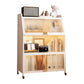 Metal Standard Bookshelf Closed Back Industrial Bookcase with Cabinets