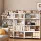 Metal Standard Bookshelf Closed Back Industrial Bookcase with Cabinets