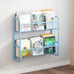 Metal Closed Back Bookshelf Scandinavian Wall Mounted Bookcase 20"L x 5"W x 20"H Blue Clearhalo 'Bookcases' 'furn' 'furn_bookcases' 'Furniture' 'Office Furniture' 6524723