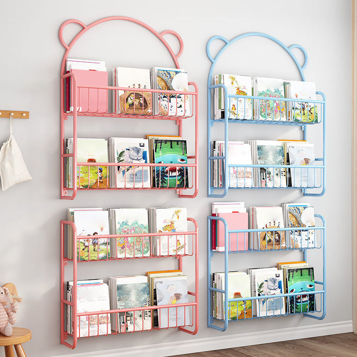 Metal Closed Back Bookshelf Scandinavian Wall Mounted Bookcase Clearhalo 'Bookcases' 'furn' 'furn_bookcases' 'Furniture' 'Office Furniture' 6524727