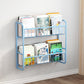 Metal Closed Back Bookshelf Scandinavian Wall Mounted Bookcase 26"L x 5"W x 20"H Blue Clearhalo 'Bookcases' 'furn' 'furn_bookcases' 'Furniture' 'Office Furniture' 6524729