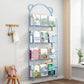 Metal Closed Back Bookshelf Scandinavian Wall Mounted Bookcase 20"L x 5"W x 56"H Blue Clearhalo 'Bookcases' 'furn' 'furn_bookcases' 'Furniture' 'Office Furniture' 6524746