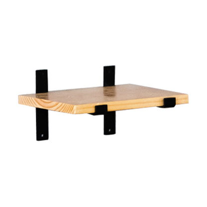 Contemporary Floating Bookshelf Wooden Natural Closed Back Bookcase