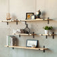 Contemporary Floating Bookshelf Wooden Natural Closed Back Bookcase