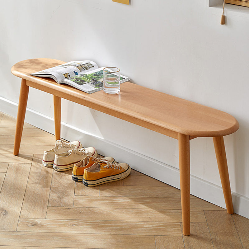 Contemporary Solid Wood Bedroom Bench 15.7" Height Seating Bench with Legs 47.2"L x 11"W x 15.7"H Natural Clearhalo 'Benches' 'Chairs & Seating' 'furn' 'furn_benches' 'Furniture' 'Living Room Furniture' 6524957