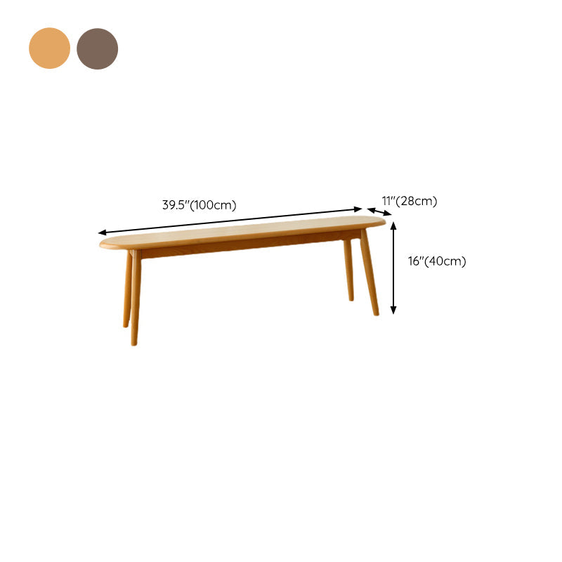 Contemporary Solid Wood Bedroom Bench 15.7" Height Seating Bench with Legs Clearhalo 'Benches' 'Chairs & Seating' 'furn' 'furn_benches' 'Furniture' 'Living Room Furniture' 6524972