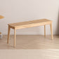 Tropical Solid Wood Bedroom Bench 11.8" Wide Seating Bench with Legs 47"L x 12"W x 17"H Natural Clearhalo 'Benches' 'Chairs & Seating' 'furn' 'furn_benches' 'Furniture' 'Living Room Furniture' 6524975
