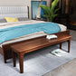 14-Inch Width Bedroom Bench Modern Style Solid Wood Seating Bench 59"L x 14"W x 18"H Nut-Brown Clearhalo 'Benches' 'Chairs & Seating' 'furn' 'furn_benches' 'Furniture' 'Living Room Furniture' 6524988