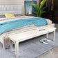 14-Inch Width Bedroom Bench Modern Style Solid Wood Seating Bench White Clearhalo 'Benches' 'Chairs & Seating' 'furn' 'furn_benches' 'Furniture' 'Living Room Furniture' 6524989