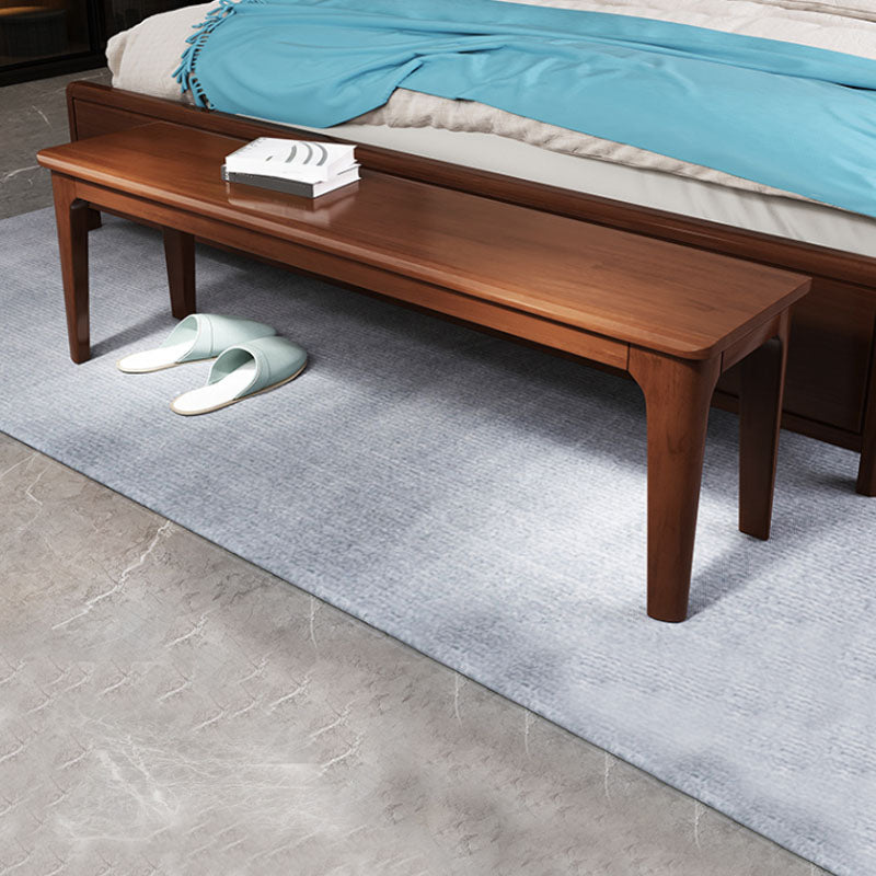 14-Inch Width Bedroom Bench Modern Style Solid Wood Seating Bench 47"L x 14"W x 18"H Nut-Brown Clearhalo 'Benches' 'Chairs & Seating' 'furn' 'furn_benches' 'Furniture' 'Living Room Furniture' 6524990