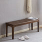 Panca per casa contemporanea in legno massiccio 17,7 "Banca posti a sedere in altezza con gambe