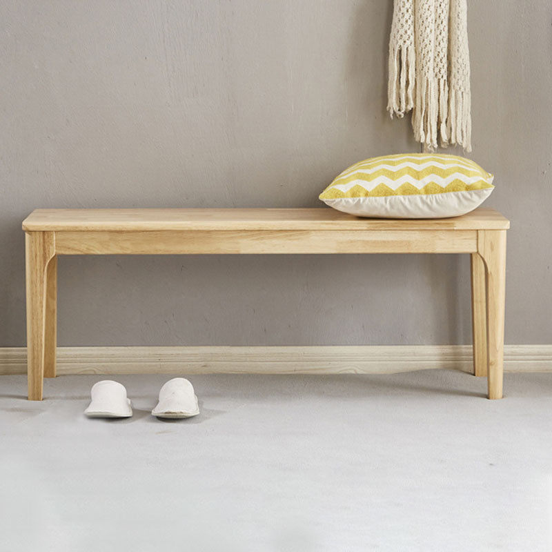 Panca per casa contemporanea in legno massiccio 17,7 "Banca posti a sedere in altezza con gambe