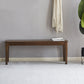 Panca per casa contemporanea in legno massiccio 17,7 "Banca posti a sedere in altezza con gambe