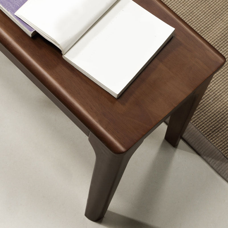 Panca per casa contemporanea in legno massiccio 17,7 "Banca posti a sedere in altezza con gambe