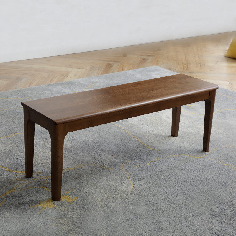 Panca per casa contemporanea in legno massiccio 17,7 "Banca posti a sedere in altezza con gambe