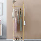 Hidoir de manteau à cadre en métal en métal contemporain avec rangement de panier